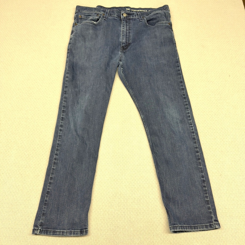 Levis 502 Jeans Mens 36x30 Blue Medium Wash Denim Straight Grunge Casual